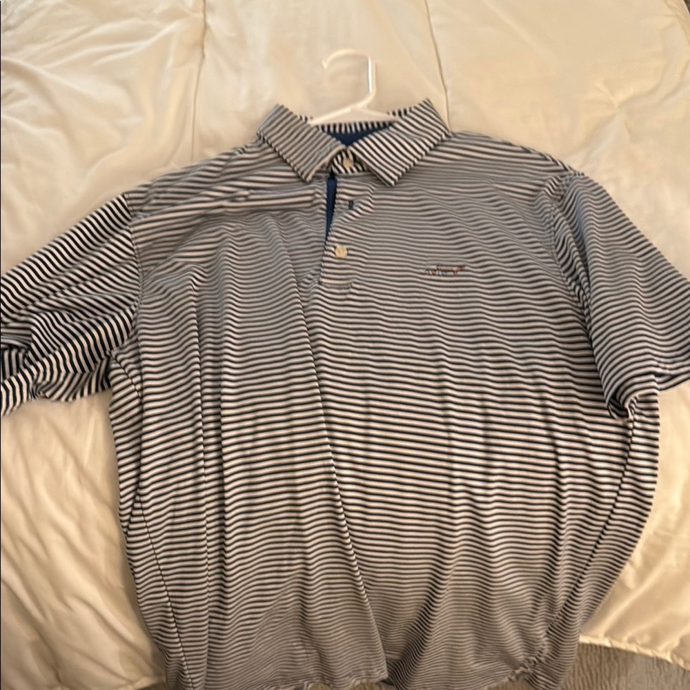 Black and White Polo Shirt with Classic Collar